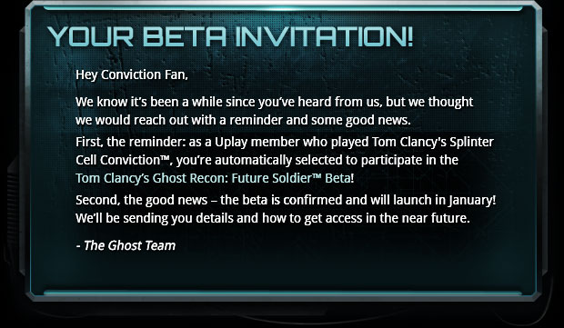 Ghost Recon: Future Soldier Beta Update