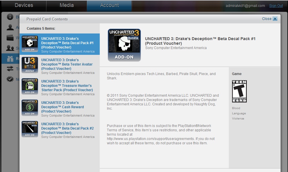 Sony Sending Out Uncharted 3 Beta Rewards