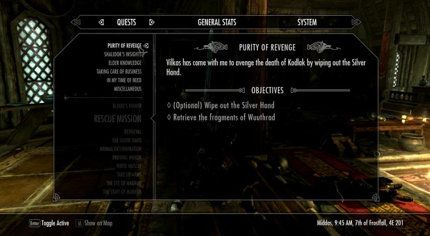 Skyrim Sidequest – Purity of Revenge