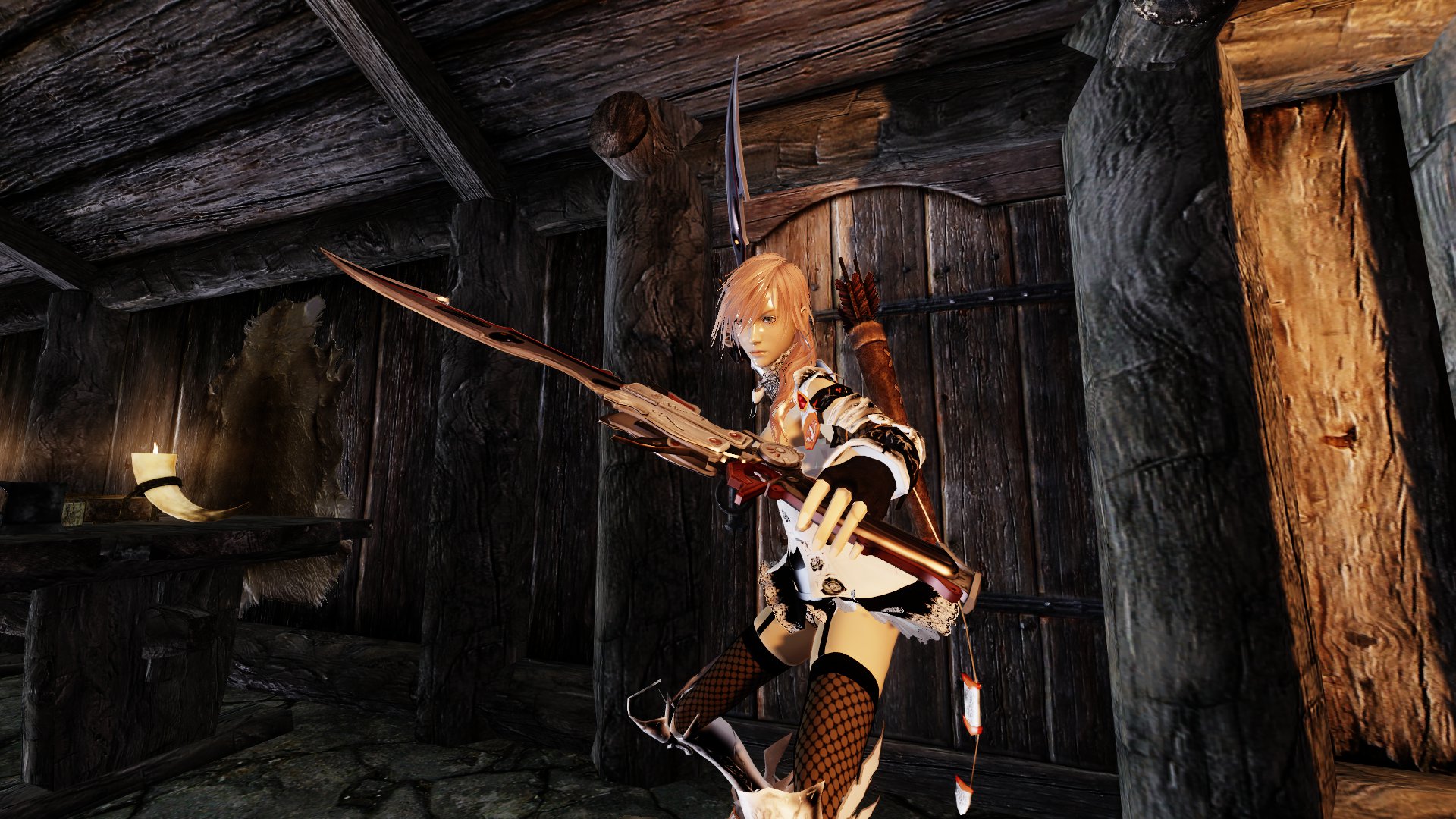 Play as FFXIII’s Lightning in Skyrim