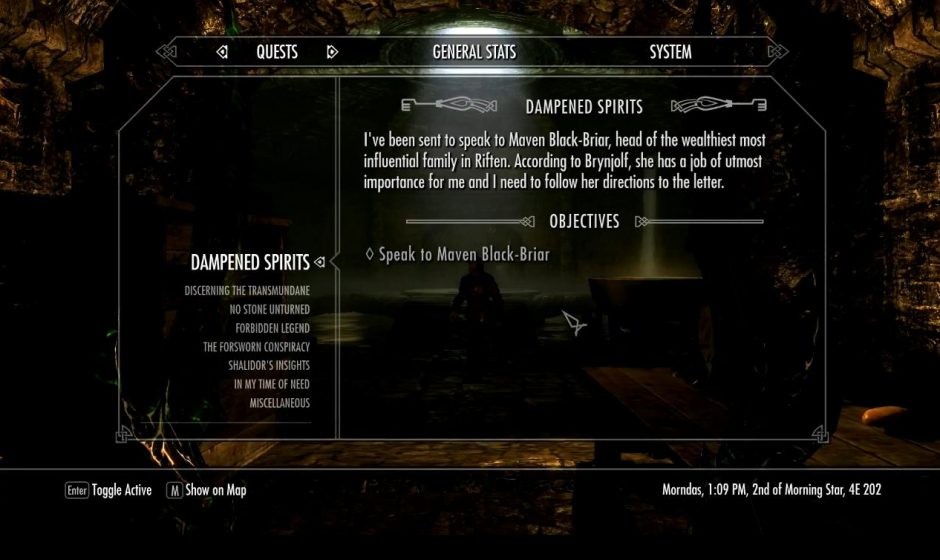Skyrim Sidequest - Dampened Spirits