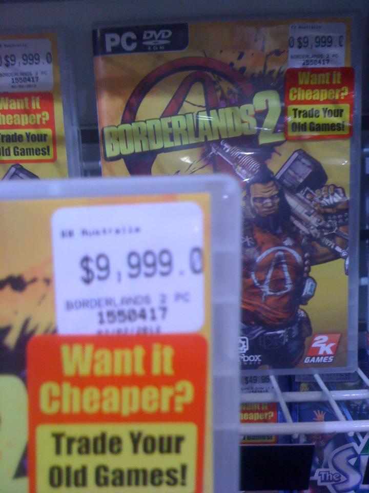 Retailer Lists Borderlands 2 For An Outrageous Price