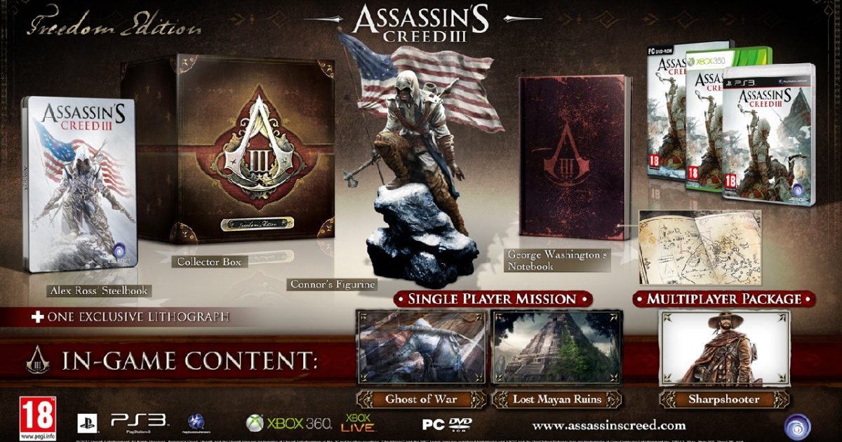 Ubisoft Announces Assassin’s Creed 3 Special Editions For PAL Territories