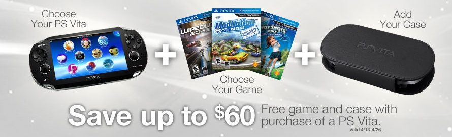 Gamestop Offers A Game and Case, When you Buy a Vita