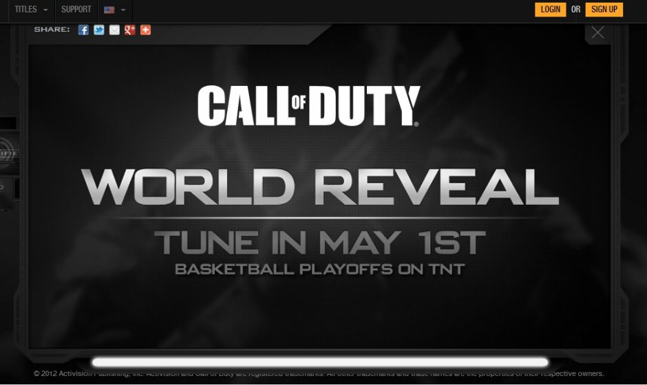 Next Call of Duty Title Set For May 1st Reveal