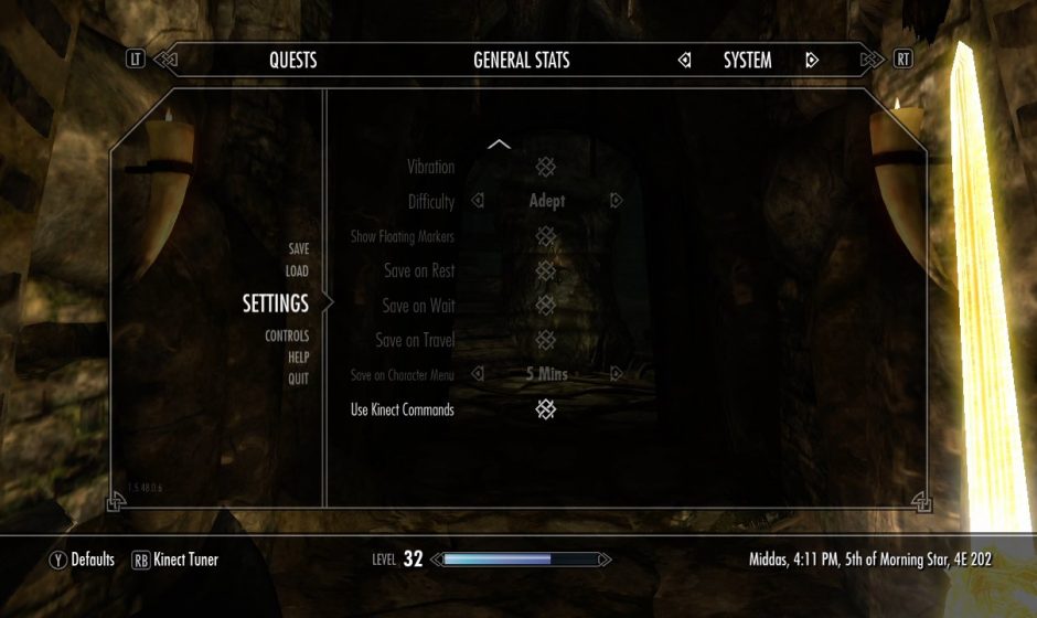 Skyrim Kinect Update Now Live, Here’s How to Enable It