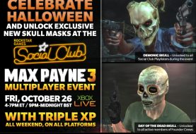 Max Payne 3 Triple XP, Exclusive Halloween Masks Weekend