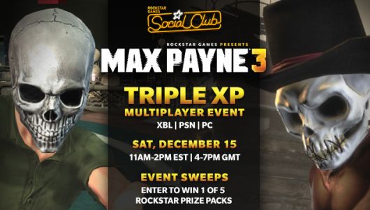 Max Payne 3 getting a triple XP multiplayer event starting tomorrow