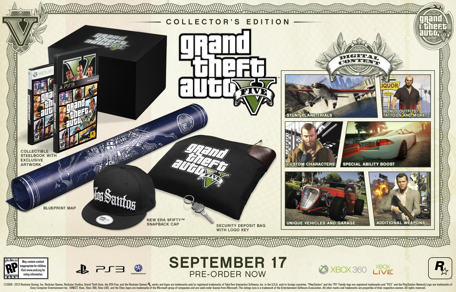 Grand Theft Auto V Special And Collectors Edition Detailed