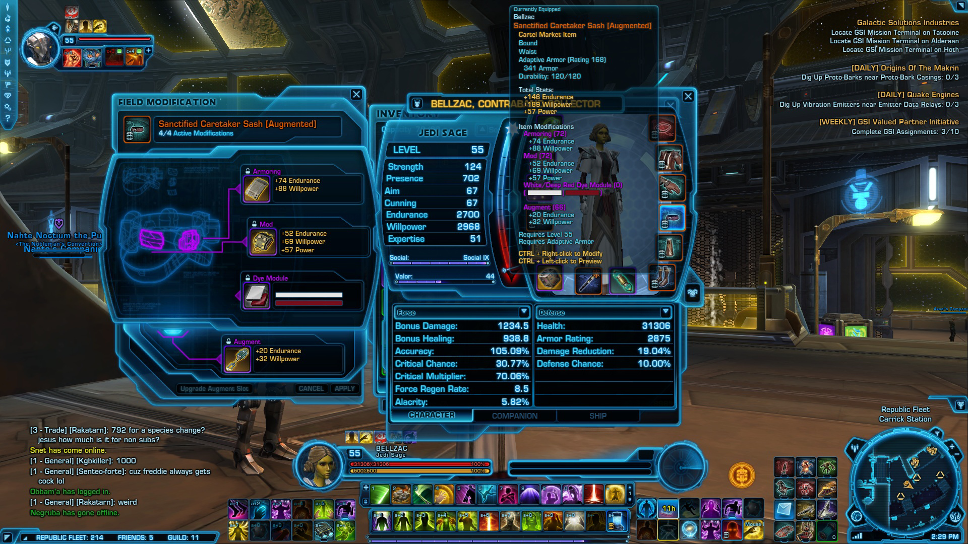 SWTOR Game Update 2.1 - Dye Modules Location