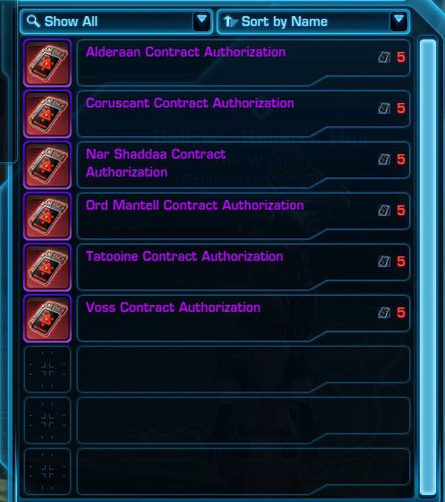SWTOR Bounty Contract Event – Kingpin Contracts Overview
