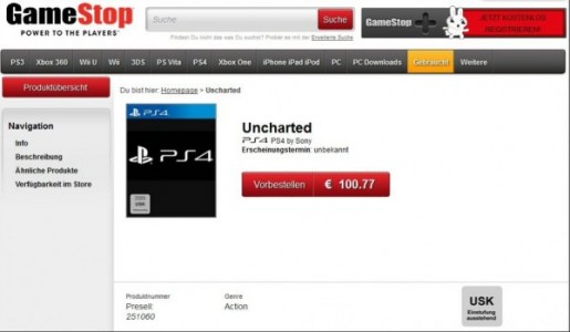 uncharted 4 gamestop germany