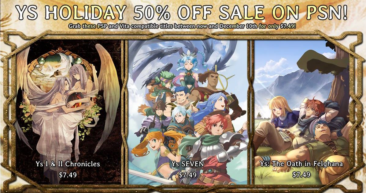 All Ys games on PSP can be yours for less than $25