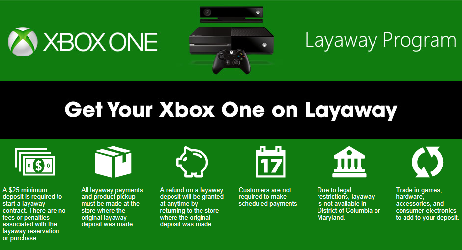 Gamestop Is Now Offering Xbox One Layaway Program