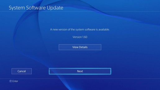 PS4 1.60 Firmware