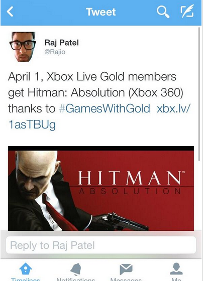 Rumor: First Games With Gold Game For April Might Be Hitman: Absolution