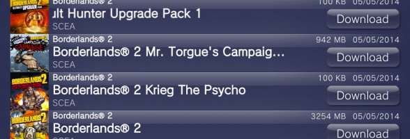 Borderlands 2 on PSN Requires Large Memory Card Space On PS Vita