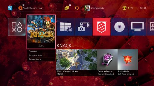 PS4 UI