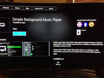 xbox one music app