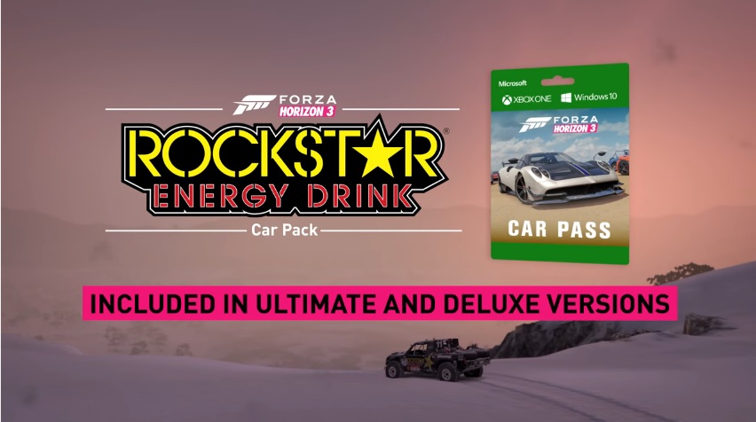 Rockstar Energy Car Pack DLC Now Available For Forza Horizon 3