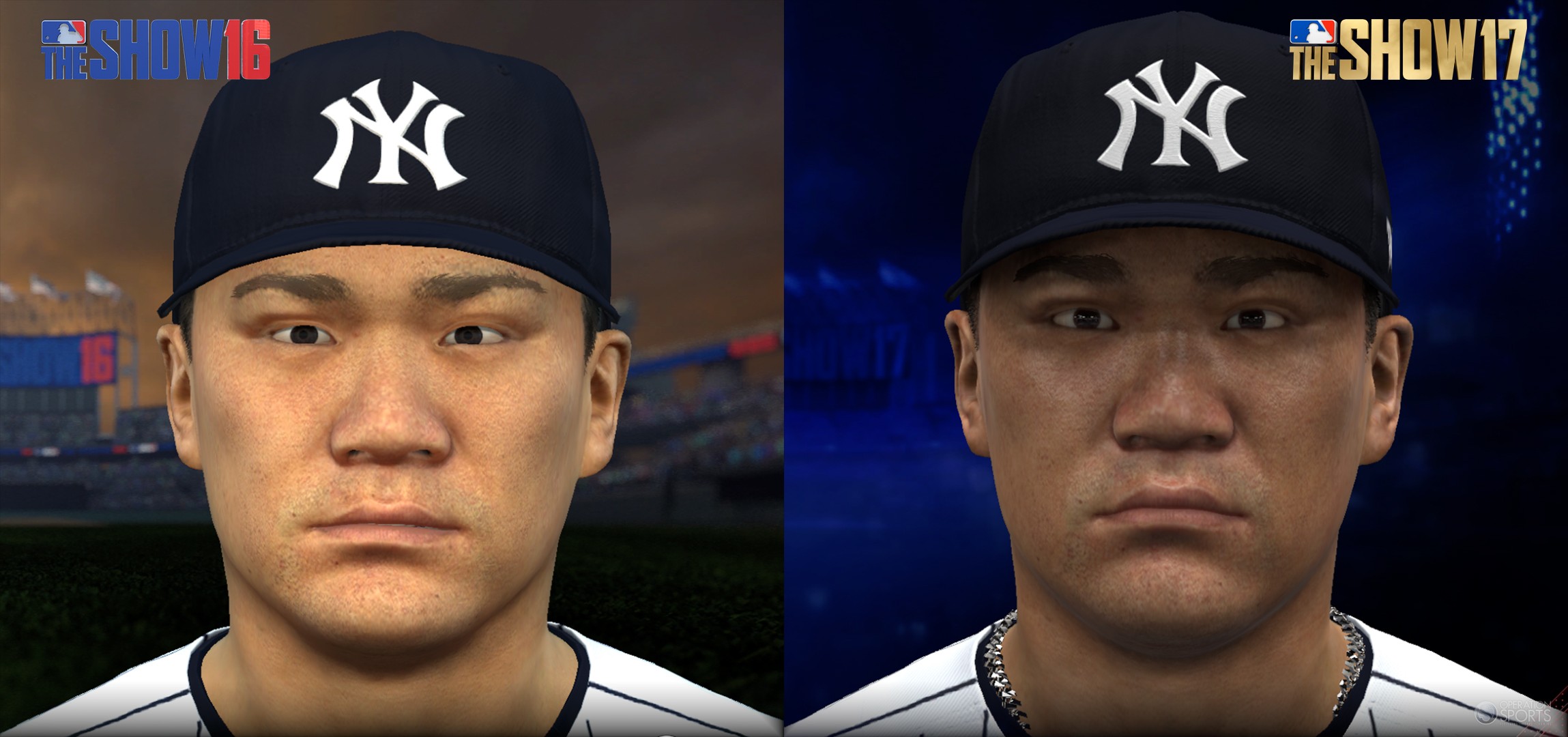 MLB The Show 17 vs MLB The Show 16 Character Model Screenshots