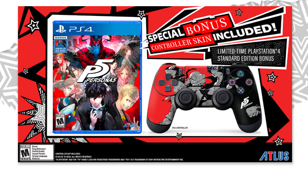 Atlus Is Including A Persona 5 Controller Skin With Standard Edition