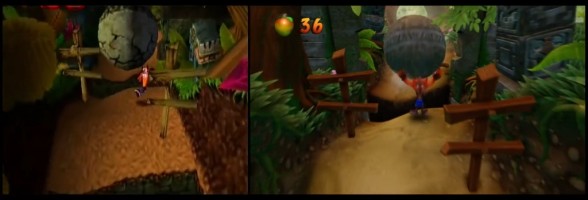 Crash Bandicoot N. Sane Trilogy Boulder Dash Graphics Comparison Video Released