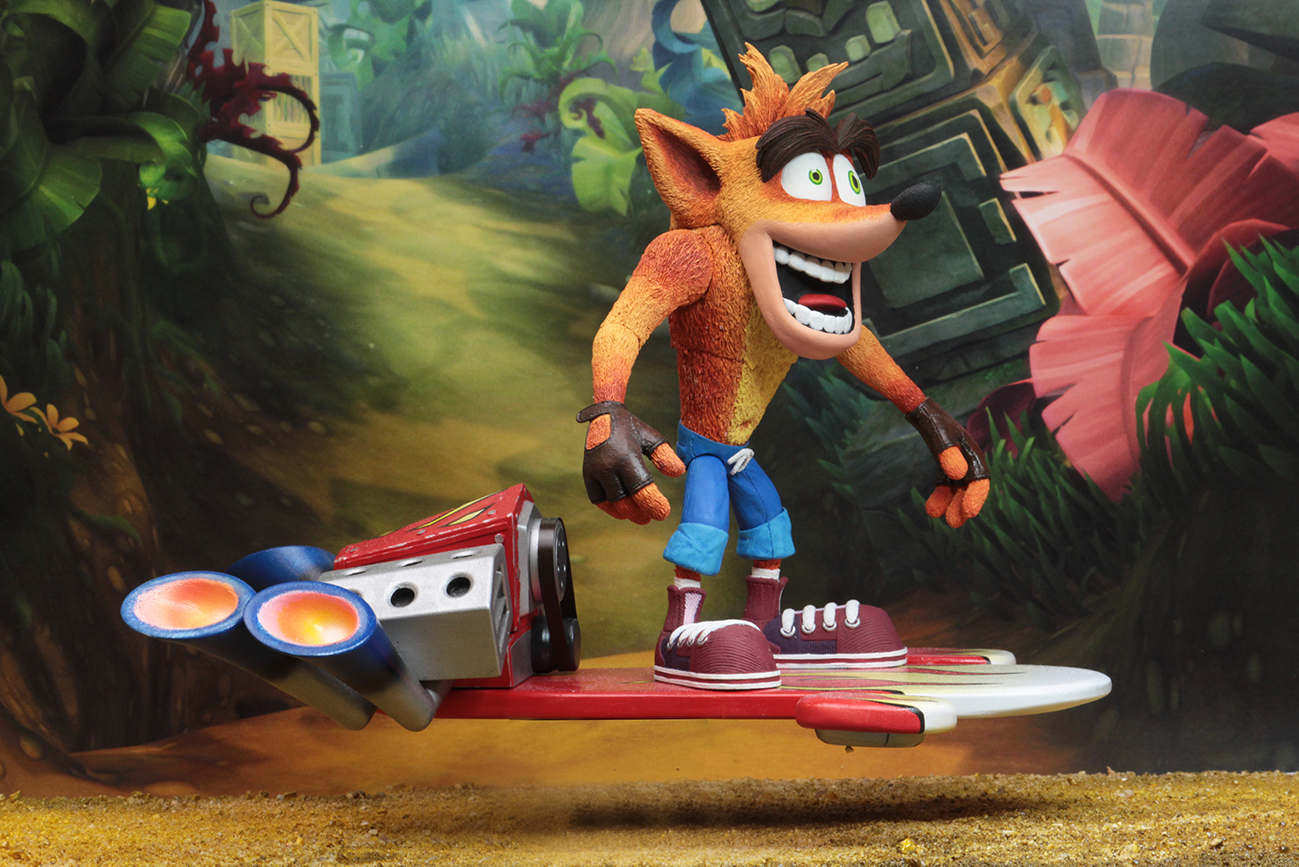 NECA Reveals New Deluxe Crash Bandicoot Figure With A Hoverboard