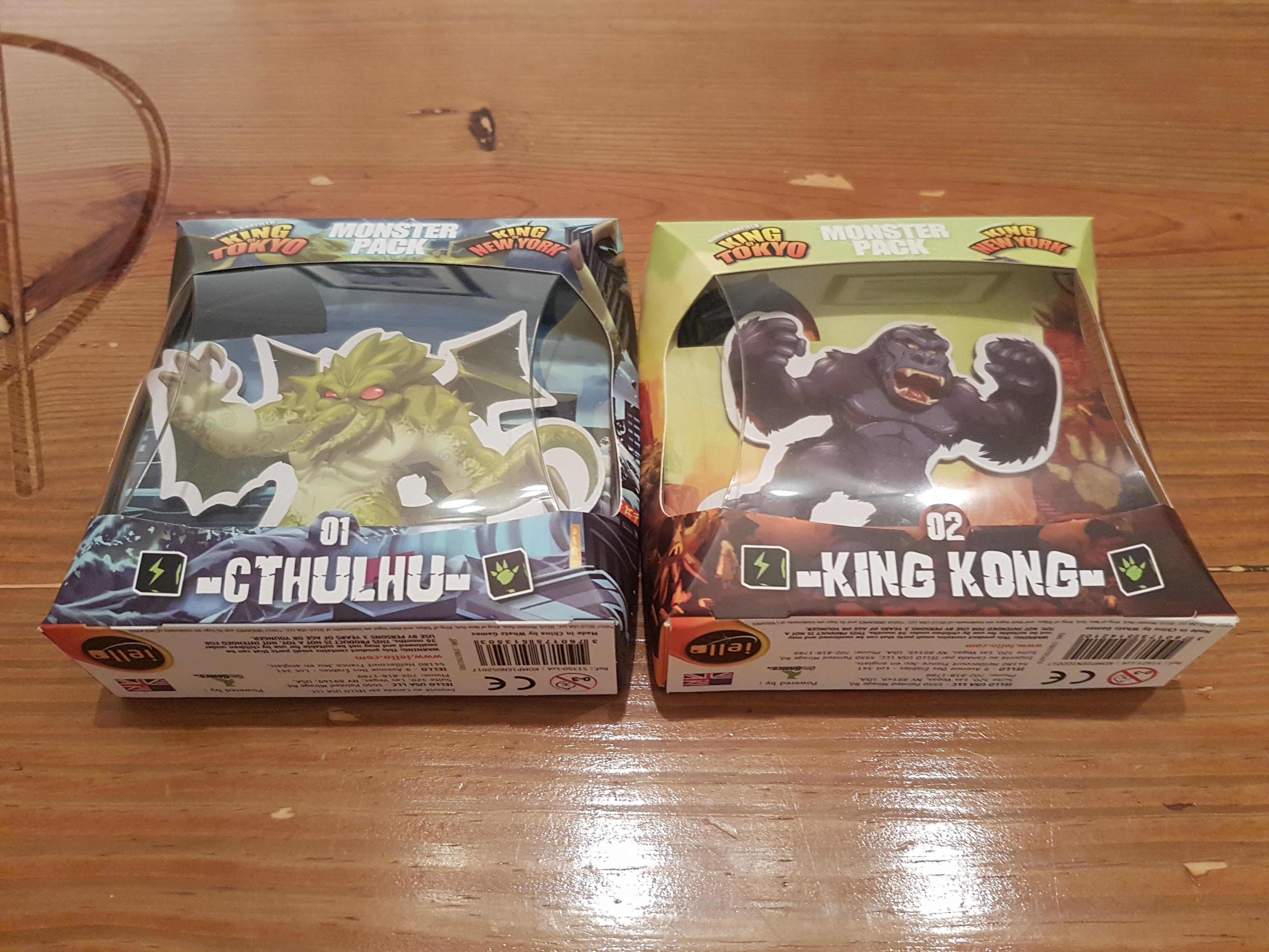 King of Tokyo/New York Monster Packs: 01 Cthulhu & 02 King Kong Mini-Review