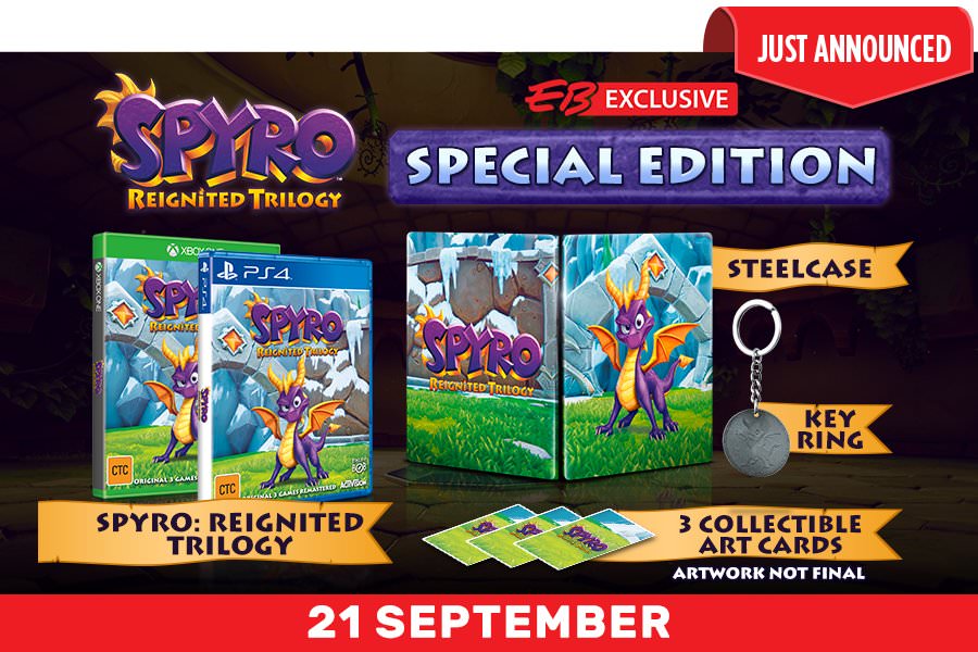 Spyro: Reignited Trilogy Special Edition Announced By EB Games