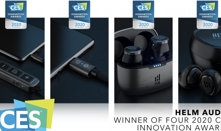 HELM Audio Receives Four CES Awards; Is the Most Awarded Headphone Brand for 2020 Selection