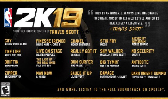 2K Games Releases Full Soundtrack List For NBA 2K19