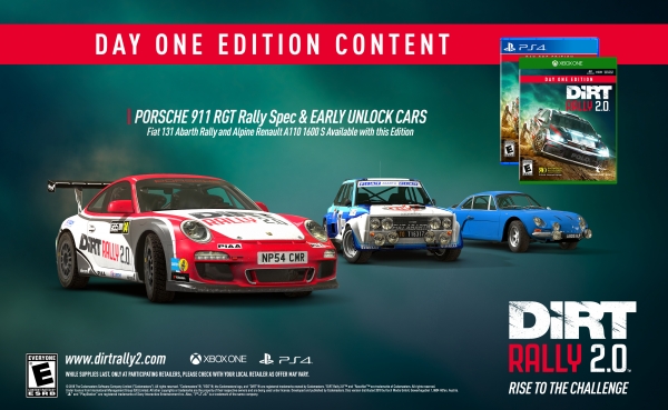 DiRT Rally 2.0 Day One Edition and Pre-Order Bonuses detailed