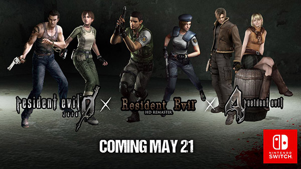Resident Evil 0, 1, and 4 coming to Switch on May 21