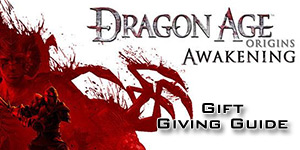 Dragon Age Origins Gift Chart