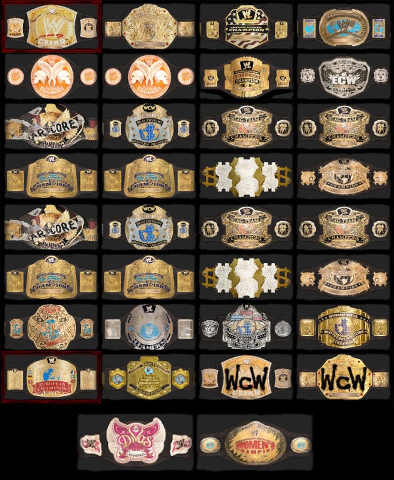 WWE ’12 Championship Belts Revealed