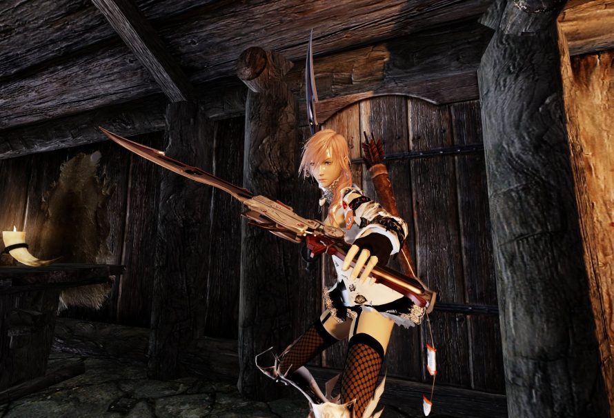 Play as FFXIII's Lightning in Skyrim Just Push Start