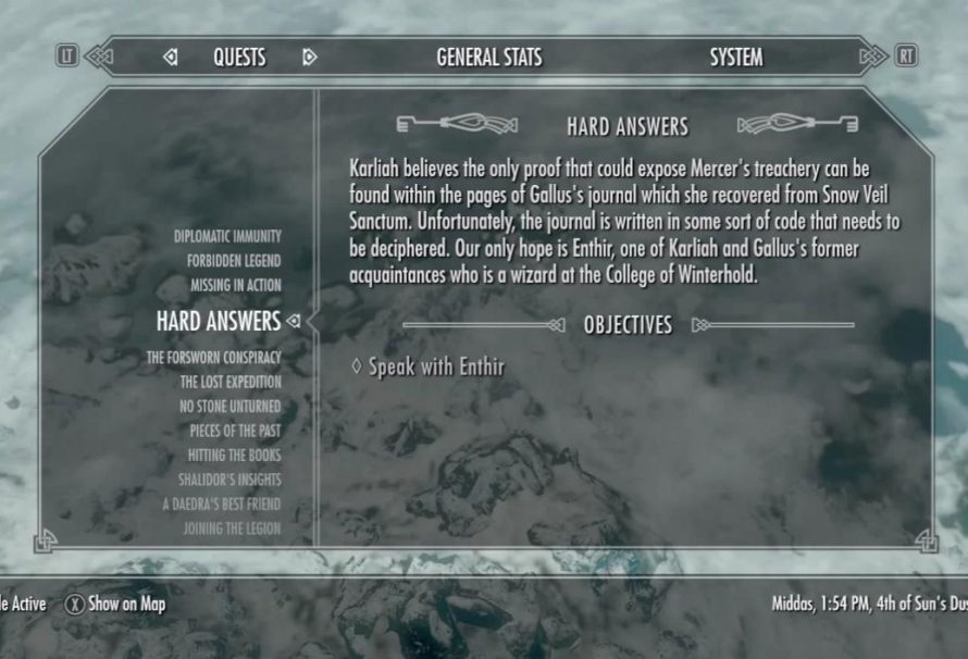 Skyrim Sidequest – Hard Answers