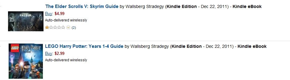 Amazon User Selling Gamefaq Guides As Kindle Ebooks