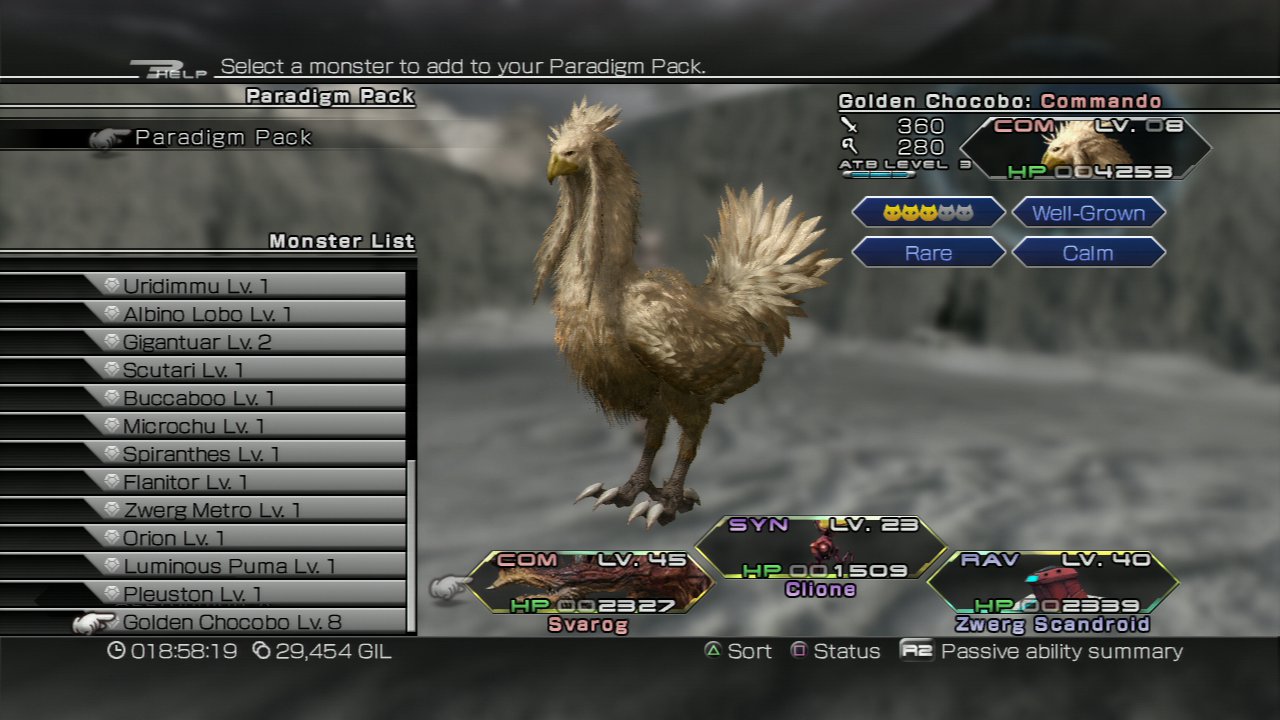 Final Fantasy XIII-2: Acquiring the ‘Gold’ Chocobo