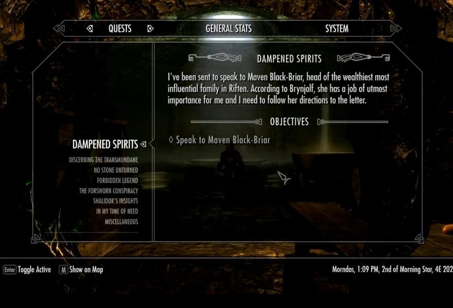 Skyrim Sidequest – Dampened Spirits