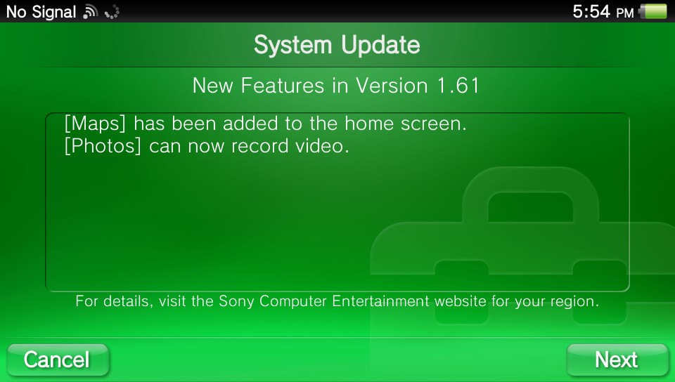 PlayStation Vita 1.61 Firmware Now Available for Download