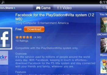 Facebook Issues on the PlayStation Vita Now Fixed