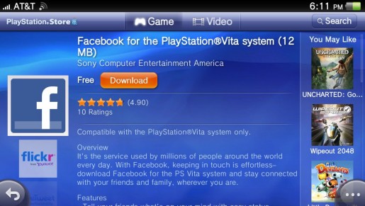 Facebook Issues on the PlayStation Vita Now Fixed