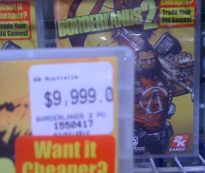 Retailer Lists Borderlands 2 For An Outrageous Price