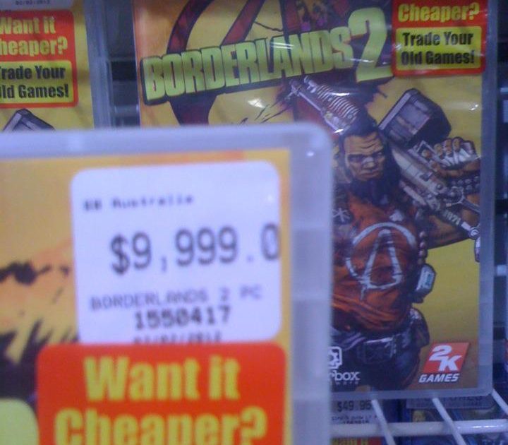 Retailer Lists Borderlands 2 For An Outrageous Price
