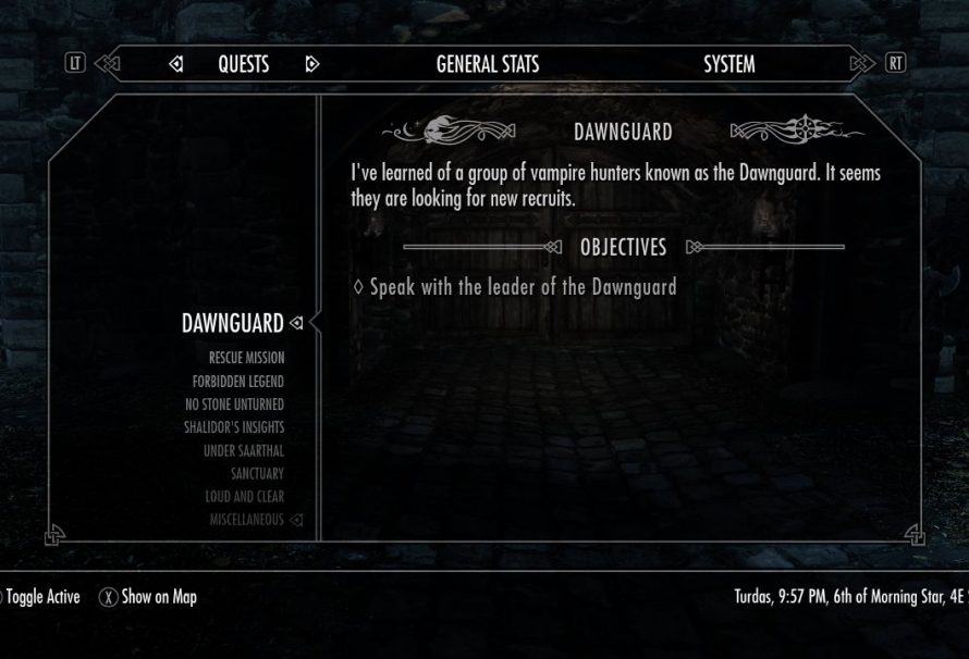 Skyrim Dawnguard DLC – How to Initiate the Dawnguard Quest