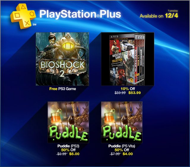 Bioshock 2 free to all PlayStation Plus subscribers