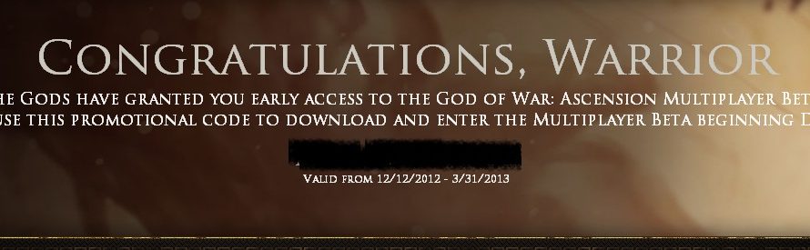 God of War: Ascension Beta Codes Being Sent Out Now