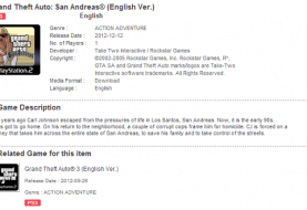 PSN Hong Kong Lists GTA: San Andreas 